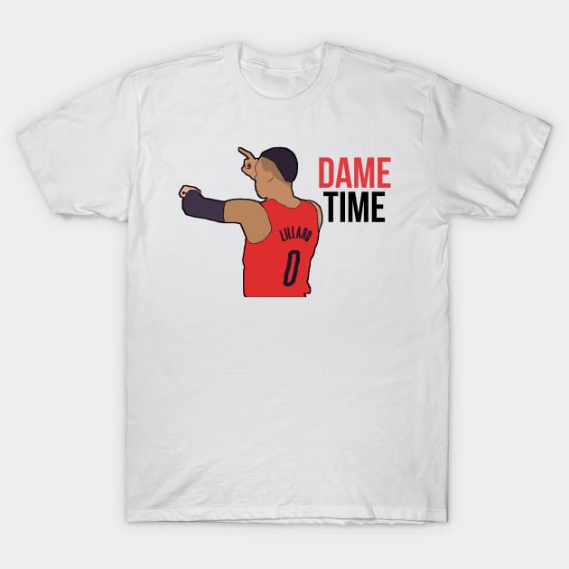 Damian Lillard - Dame Time T-Shirt by xavierjfong